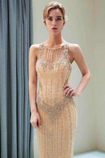 MATILDA | Mermaid Floor Length Sleeveless Beading Golden Evening Dresses_5