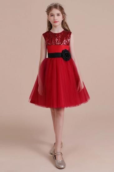 Fabulous Tulle A-line Flower Girl Dress |Graceful Sequins  Little Girls Dress for Wedding_5