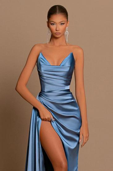 Designer Evening Dresses Long Blue | Simple prom dresses cheap_5