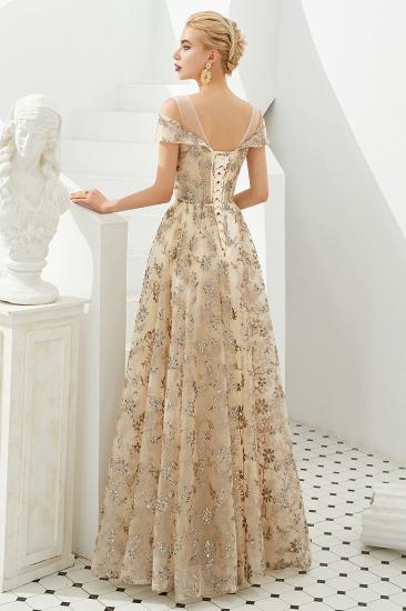 Herbert | Elegant Gold Cold shoulder Prom Dress with Delicate Multi-color Lace Appliques_3