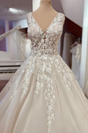 Wedding dresses a line lace | Wedding dresses V neckline_1
