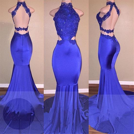 High Neck Open Back Prom Dresses 2022 | Sexy Lace Mermaid Evening Dress Cheap_3