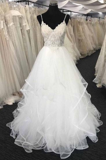 TsClothzone Elegant Sweetheart Neck Long White Lace Wedding Dress Spaghetti Straps Bridal Gowns On Sale