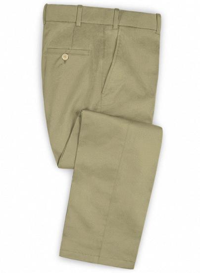 Vibrant dark khaki stretch chino suit | for special events and formal occasions_3