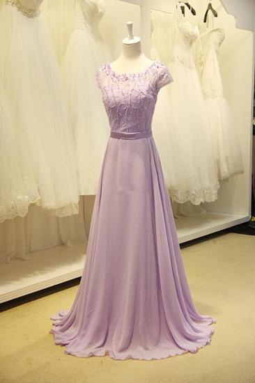 Cute Lavender Chiffon Long Prom Dresses with Beading Sequin 2022 Lovely Popular Evening Dresses_1