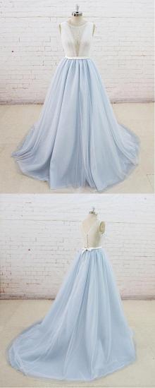 TsClothzone Gorgeous Light Blue Tulle Lace Wedding Dress Sheer Back Summer Bridal Gowns On Sale_6