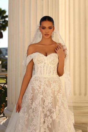 Beautiful Wedding Dresses A Line Lace | Wedding dresses cheap_3