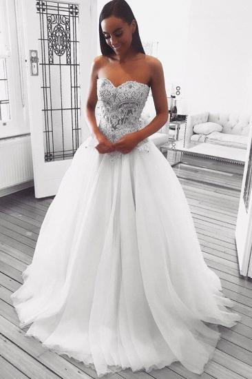 Elegant Sweetheart Lace Wedding Dresses | 2022 White Tulle Bridal Gowns_1