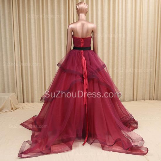 Eleangt Organza Long Evening Dress Sweetheart Lace-Up Custom Made Plus Size Special Occassion Dresses_3