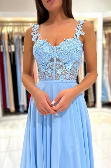 Simple evening dresses blue | Long Prom Dresses Cheap_6