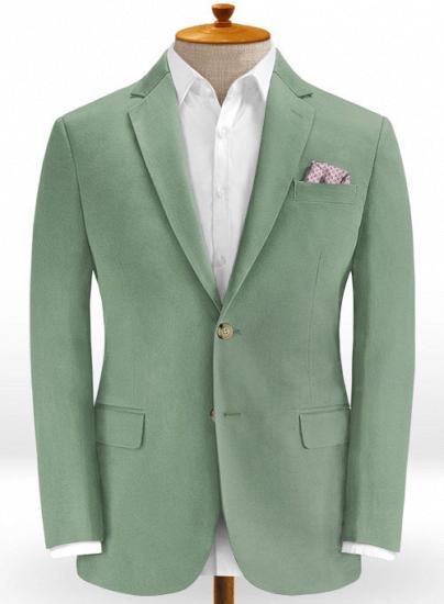New spring green chino suit | two-piece summer suit_2