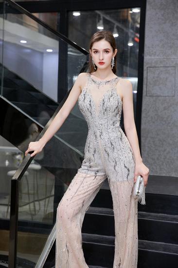 Sparkle Illusion High neck See-through Prom Jumpsuit_9