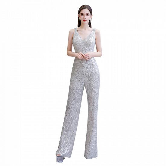 Sexy Shining V-neck Silver Sequin Sleeveless Prom Jumpsuit_29