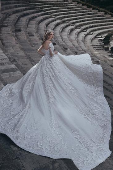 Elegant Long Sleeve Wedding Dresses Online | Appliques Lace Wedding Gowns_3