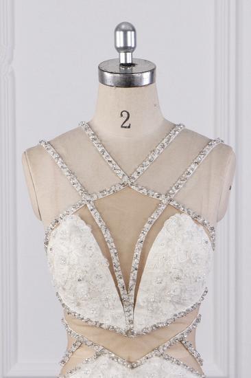 TsClothzone Gorgeous Sleeveless Lace Beadings Wedding Dress Appliques Rhinestones Bridal Gowns Online_5
