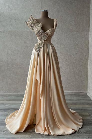 Designer Floor Length Sequined Evening Gown | Elegant prom dresses