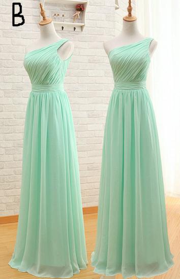 Light Green Ruffles Chiffon Long Bridesmaid Dress Cheap Diverse Popular Dresses for Women_2