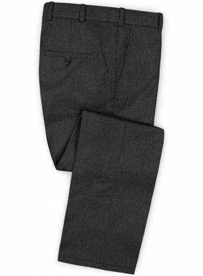 Needle wool dark gray notched lapel suit ｜ two-piece suit_3