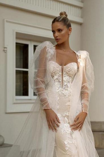 Elegant Wedding Dresses With Jacket | Wedding dresses mermaid lace_5