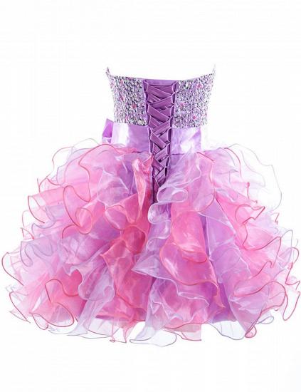 Cute Purple Sweetheart Short Homecoming Dress Latest Bowknot Crystal Ball Gown Cocktail Dresses_2