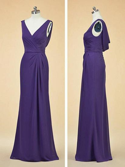 Purple Mermaid Formal Long Bridesmaid Dress_1