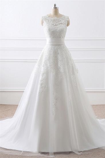 ALIYA | Sheath Scoop Lace Wedding Dresses with Detachable Skirt