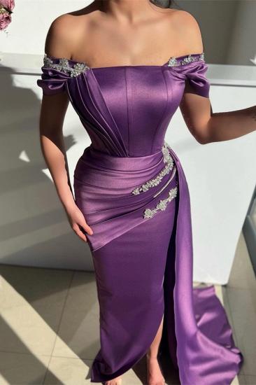Plain purple evening dresses | Long Prom Dresses Cheap_2