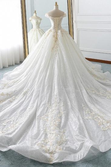 TsClothzone Sparkly Sequined Off-the-Shoulder Wedding Dress Ball Gown Sweetheart Appliques Bridal Gowns Online_3