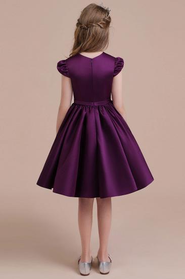 Winter Satin A-line Flower Girl Dress | Graceful Cap Sleeve Little Girls Pegeant Dress Online_3