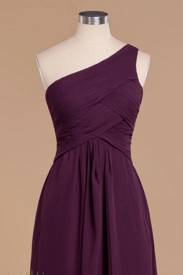 Elegant Ruffles One Shoulder Prom Dresses | A-Line Sleeveless Evening Dresses_4