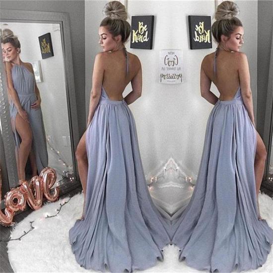 Sexy Backless Halter Formal Dresses Cheap 2022 Front Slit Pretty Ball Dresses_3