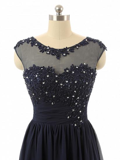 Elegant Black Chiffon Long Prom Dress with Beadings A-Line Ruffles Custom Made Dresses for Women_3