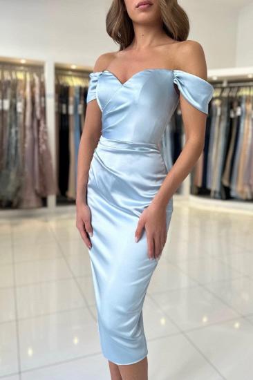 Simple Evening Dresses Short Blue | Cocktail dresses cheap_3