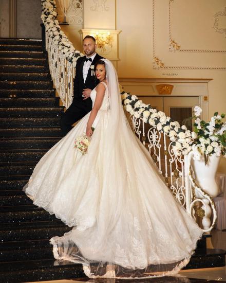 Luxury Wedding Dress with lace Princess Glitter_4