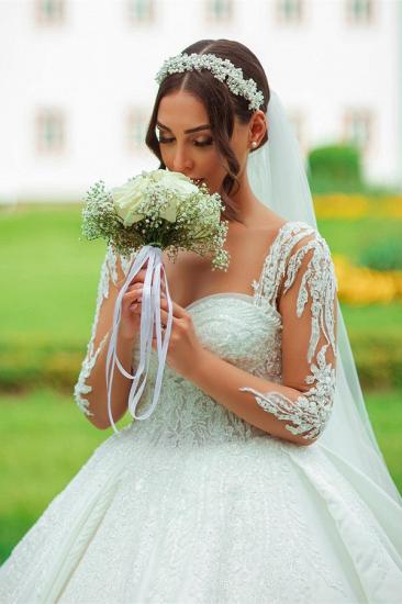 Designer Brautkleider aus Satin | Brautkleider aus Spitze mit Ärmeln_3