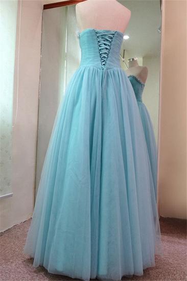 Tulle Rhinestone Rulles Prom Dresses 2022 Sweetheart Tiered Strapless Evening Dresses_2