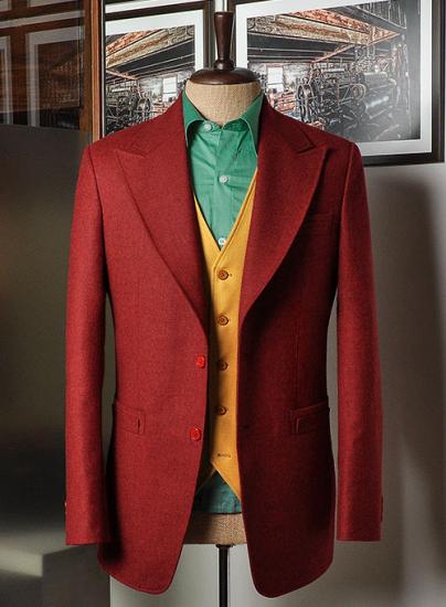 Gothams verrückter roter Tweed-Clownanzug | dreiteiliger Anzug_2
