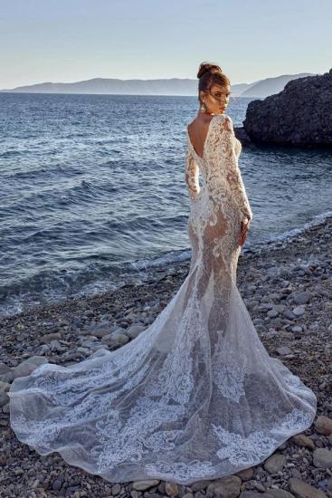 New wedding dresses mermaid lace | Wedding dresses with sleeves_2