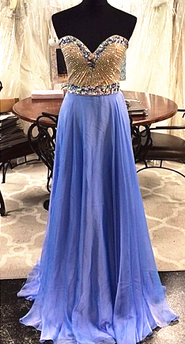Sweetheart Crystal Beading Latest Long Prom Dresses 2022 High Quality Chiffon Custom Made Cute Evening Gowns