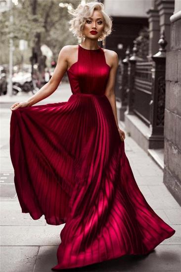 Sexy Sleeveless Burgundy Evening Dresses Cheap Online | 2022 Ruffles Elegant Formal Dresses_1