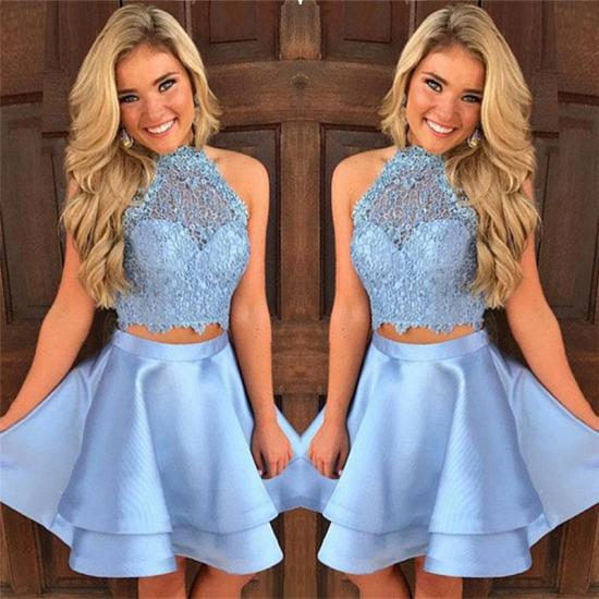 Baby Blue Two Piece Homecoming Dresses Lace Cheap Short Online Hoco Dresses 2022_3