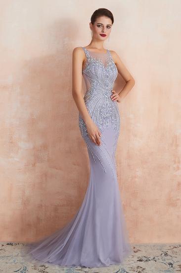 Chipo | Luxury Illusion neck Lavender White Beads Prom Dress Online, Expensive Low back Column Evening Gowns_7