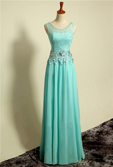 Ice Blue Floor Length Lace 2022 Prom Gowns Applique Sexy Charming Evening Dresses_1