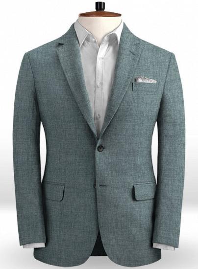 Fashionable modern stone gray linen suit suit_2